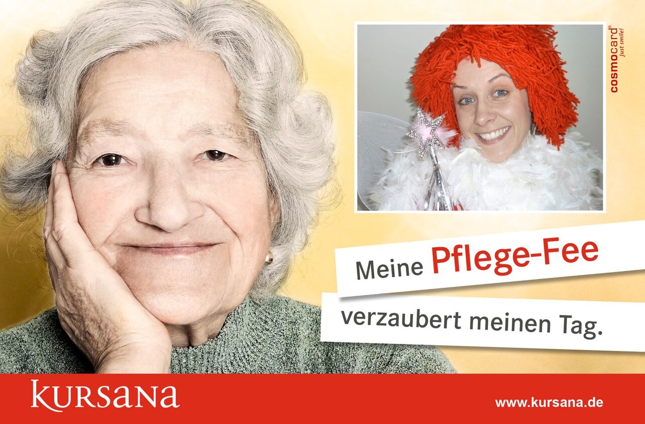 Seniorin und Pflegekraft von Kursana