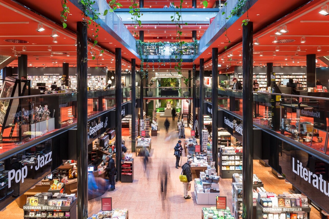 Interior view of Dussmann das Kulturkaufhaus 