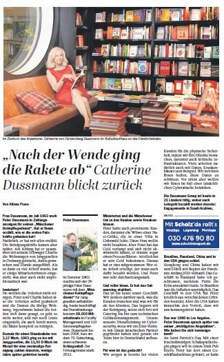 Interview Tagesspiegel mit Catherine von Fürstenberg-Dussmann