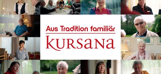Unter dem Motto „Aus Tradition familiär“ veröffentlicht Kursana einen Jubiläumsfilm und gibt Einblicke in den Alltag der Mitarbeitenden sowie der Bewohnerinnen und Bewohner. | © Kursana